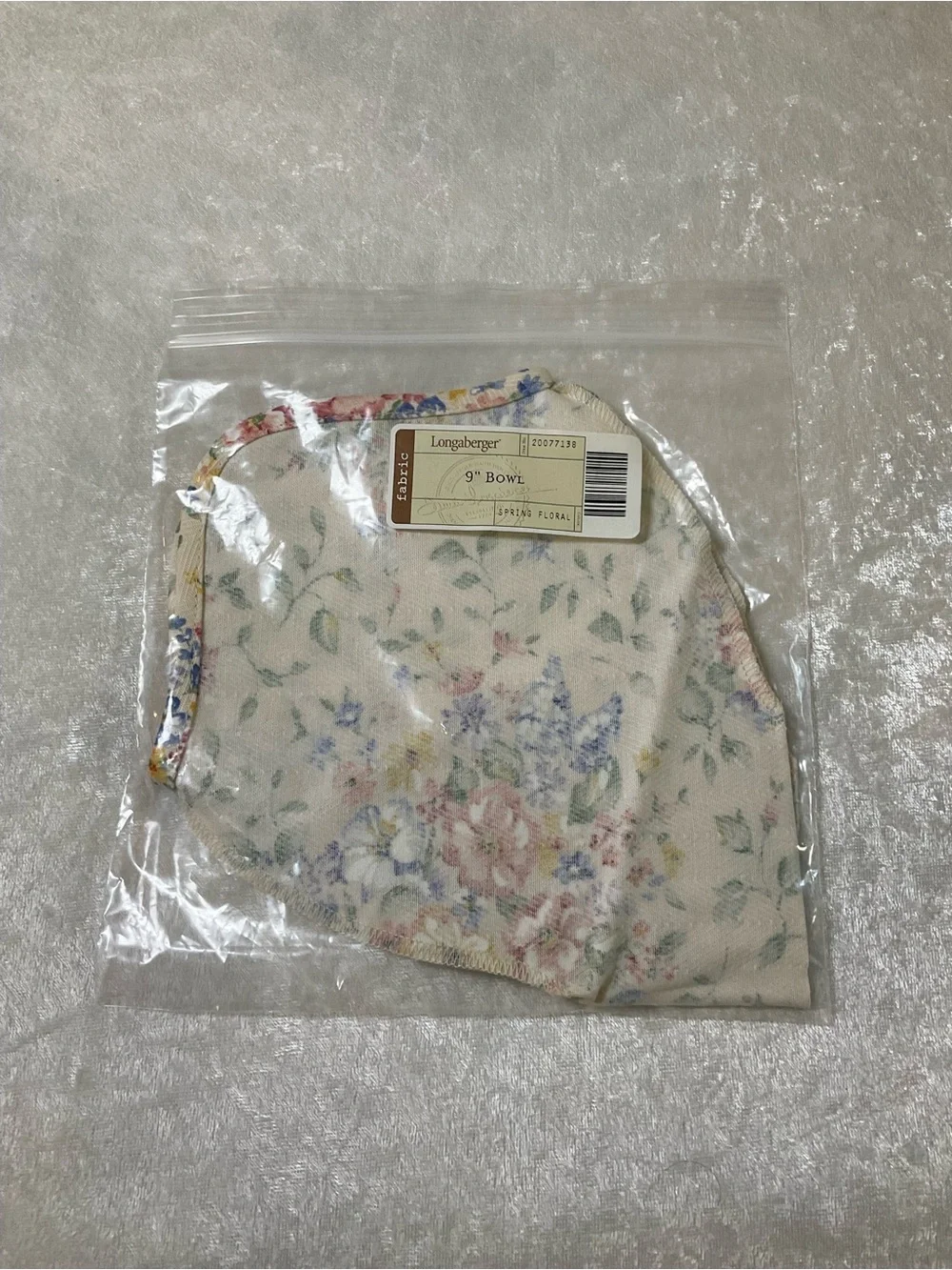 Longaberger 9” Bowl Spring Floral Basket Liner